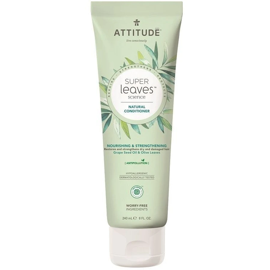Attitude Кондиціонер Super Leaves з детоксикаційним ефектом, живильний для сухого та кучерявого волосся 240 мл: ціни та характеристики