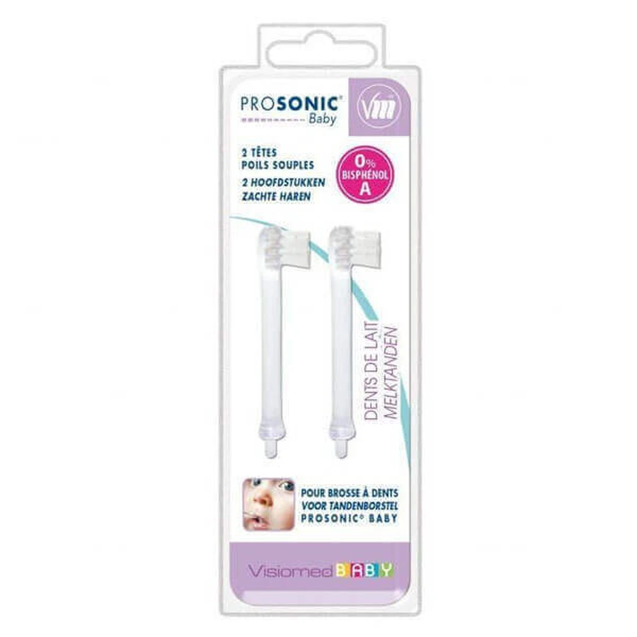 Visiomed Prosonic Baby, насадки для звуковой зубной щетки, 2 штуки: цены и характеристики
