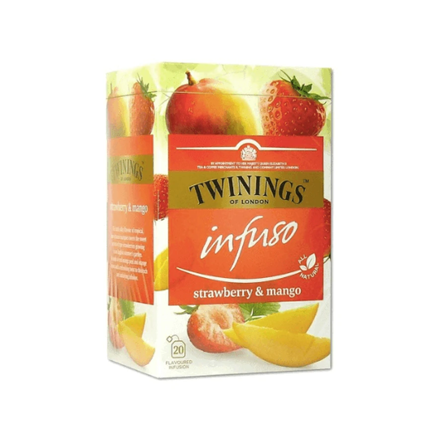 Чайный настой со вкусом клубники и манго, 20 пакетиков, Twinings: цены и характеристики