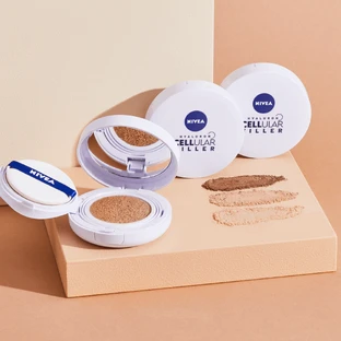 Nivea Expert Finish Cellular 3in1 Подушечка крем-скраббер SPF15 02 средняя, 15 мл