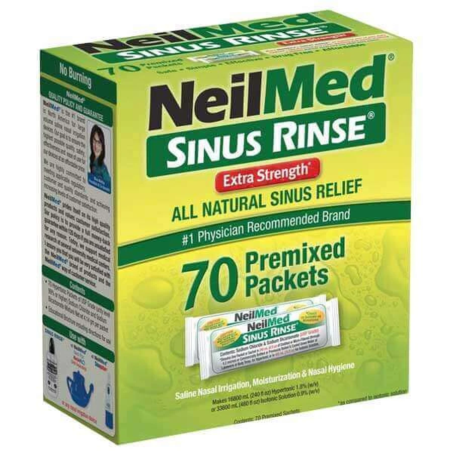 SINUS RINSE Extra Strength, многоразовая упаковка, 70 пакетиков: цены и характеристики