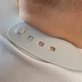 BabyOno Мягкий пластиковый нагрудник с карманом BPA free серый 6м+