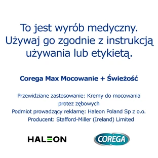 Corega Power Max Fixation + wieo, фиксирующий крем для зубных протезов, двойная варежка, 40 г