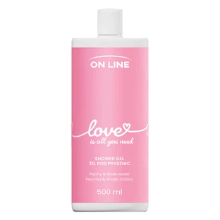 On Line Love, эль для душа, пион и розовая вода, 500 мл