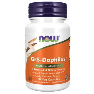 Пробиотик Now Foods Gr8-Dophilus 4 млрд КОЕ, 60 вегетарианских капсул
