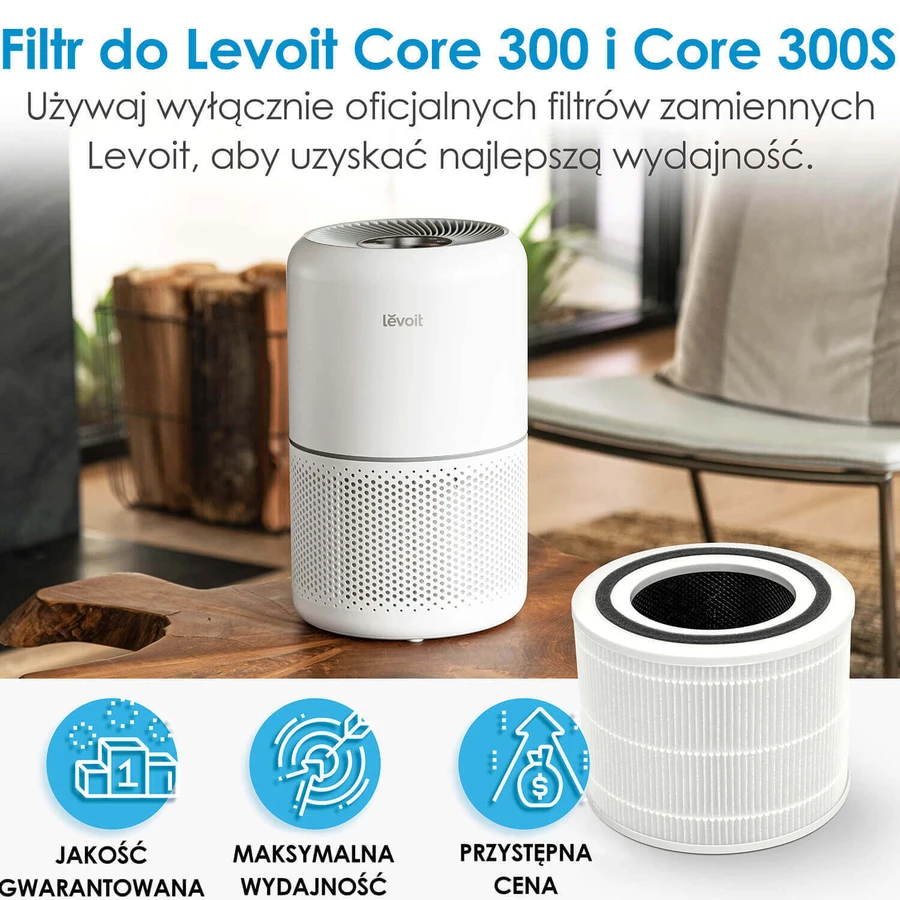 Levoit, hepa-фильтр для воздухоочистителя Core 300 и 300S, 1 шт.: цены и характеристики