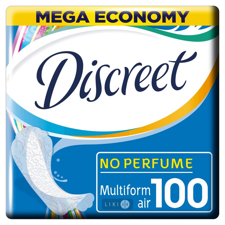 Прокладки ежедневные Discreet Air №100: цены и характеристики