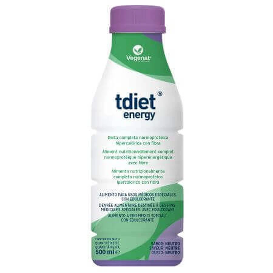 Tdiet Energy нейтральный вкус, 500 мл, Vegenat: цены и характеристики