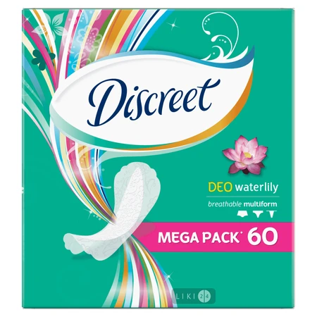 Прокладки щоденні Discreet Deo Water Lily №60: ціни та характеристики