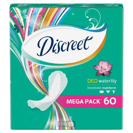 Прокладки щоденні Discreet Deo Water Lily №60: ціни та характеристики