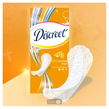 Прокладки щоденні Discreet Deo Летняя свежесть Multiform №60: ціни та характеристики
