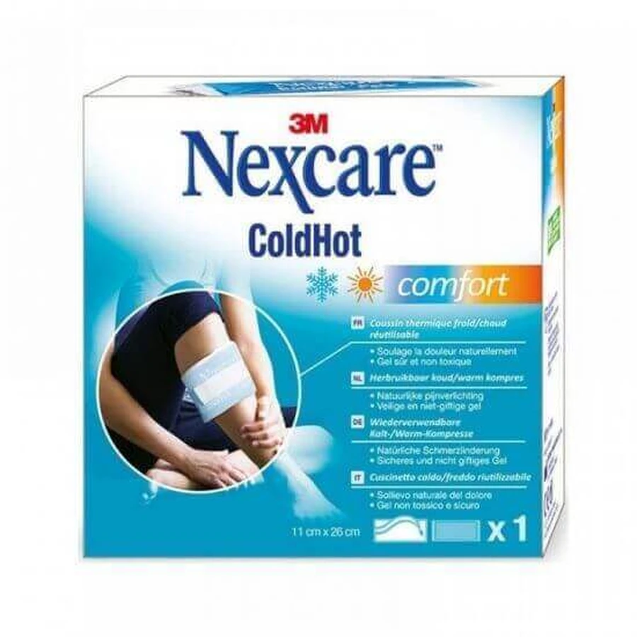 Багаторазова гелева подушечка ColdHot Comfort, 11 см х 26 см, 1 шт, Nexcare: ціни та характеристики