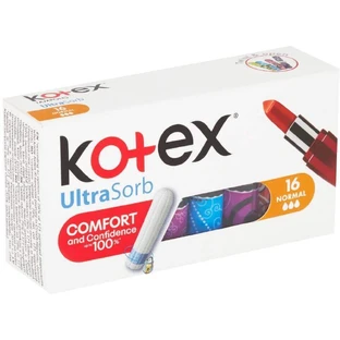 Kotex® Тампоны UltraSorb Нормальные гигиенические тампоны 16 шт.
