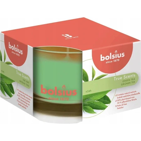 Ароматична свічка Bolsius Aromatic 2.0 Glass Green Tea 1×1 шт, розмір 90 х 63 мм: ціни та характеристики