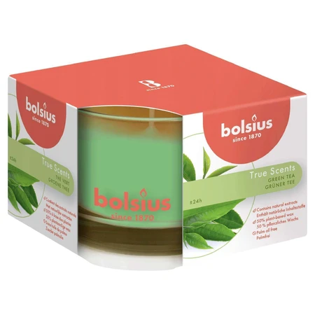 Ароматична свічка Bolsius Aromatic 2.0 Glass Green Tea 1×1 шт, розмір 90 х 63 мм: ціни та характеристики