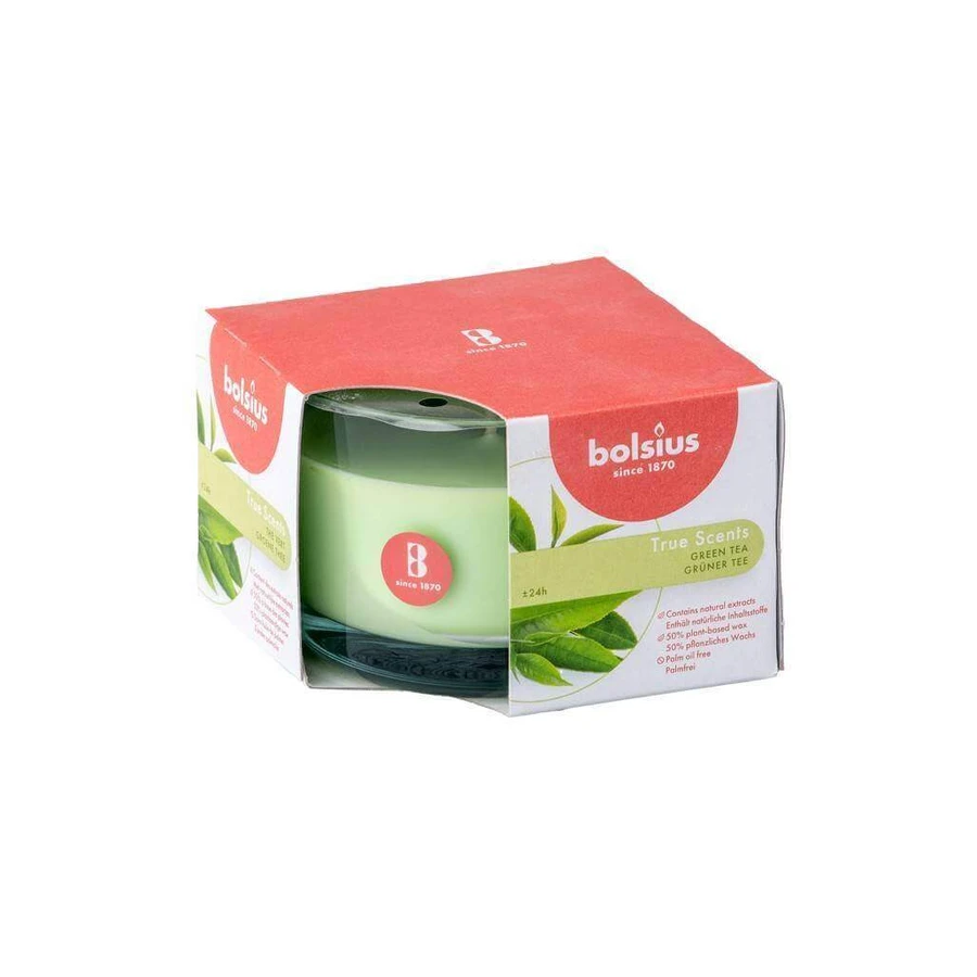 Ароматична свічка Bolsius Aromatic 2.0 Glass Green Tea 1×1 шт, розмір 90 х 63 мм: ціни та характеристики