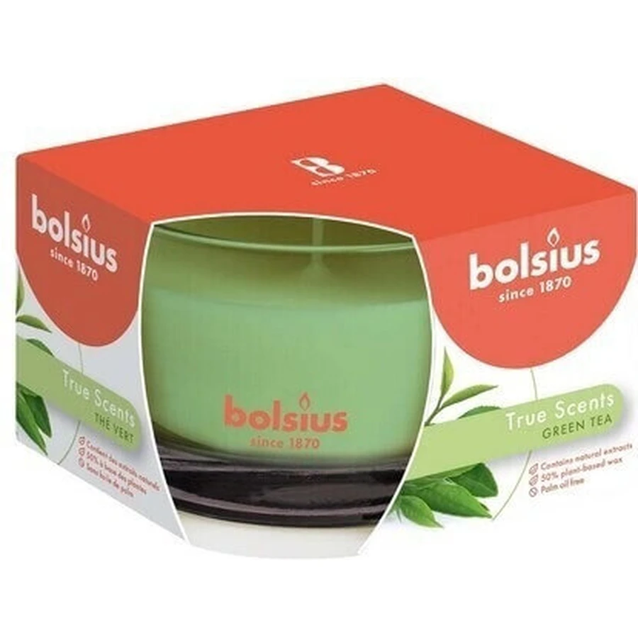 Ароматична свічка Bolsius Aromatic 2.0 Glass Green Tea 1×1 шт, розмір 90 х 63 мм: ціни та характеристики