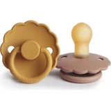 Резиновые пустышки FRIGG Daisy Honey Gold/Rose Gold 1×2 шт, для детей от 0-6 м