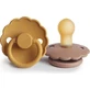 Резиновые пустышки FRIGG Daisy Honey Gold/Rose Gold 1×2 шт, для детей от 0-6 м