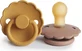 Резиновые пустышки FRIGG Daisy Honey Gold/Rose Gold 1×2 шт, для детей от 0-6 м