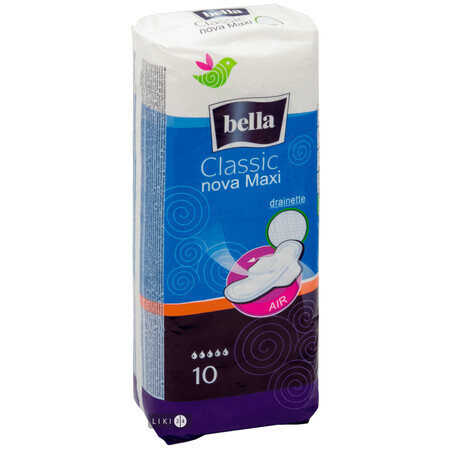 Прокладки гігієнічні Bella Classic Nova Maxi Drainette №10