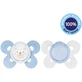 Силіконова пустушка Chicco Physio Comfort для хлопчика - Macco/Buds 0 - 6 м 2 шт.
