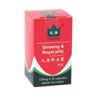 Женьшень + маточне молочко, 30 капсул, Yongkang International Китай