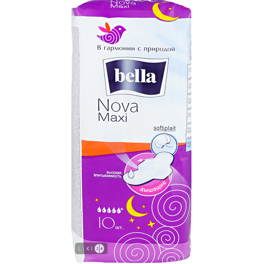 Прокладки гигиенические Bella Nova Maxi Softiplait Air №10: цены и характеристики