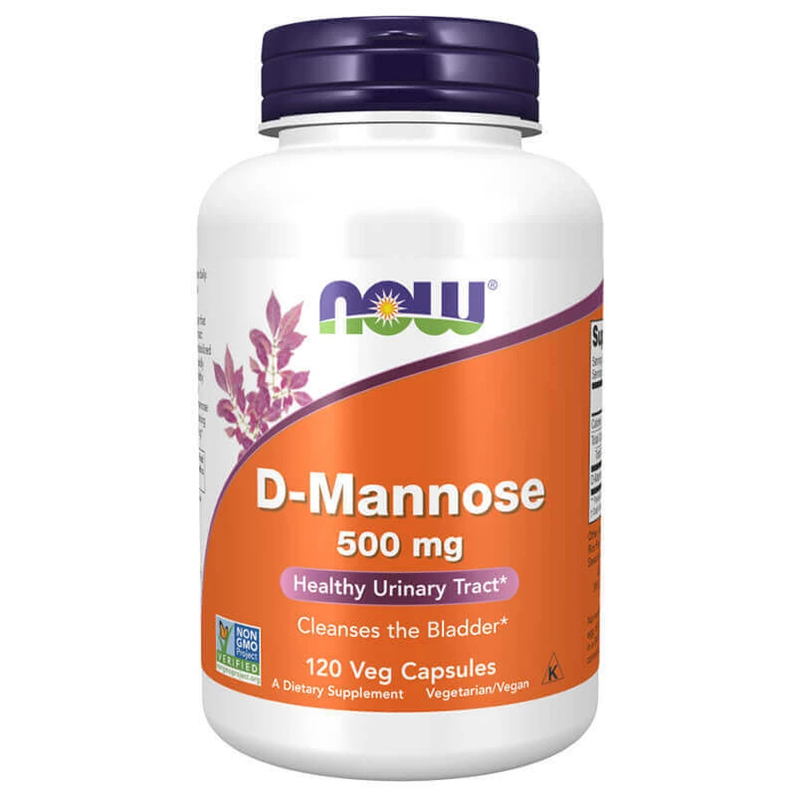 Now Foods D-mannose 500 mg, D-mannose, 120 капсул: цены и характеристики