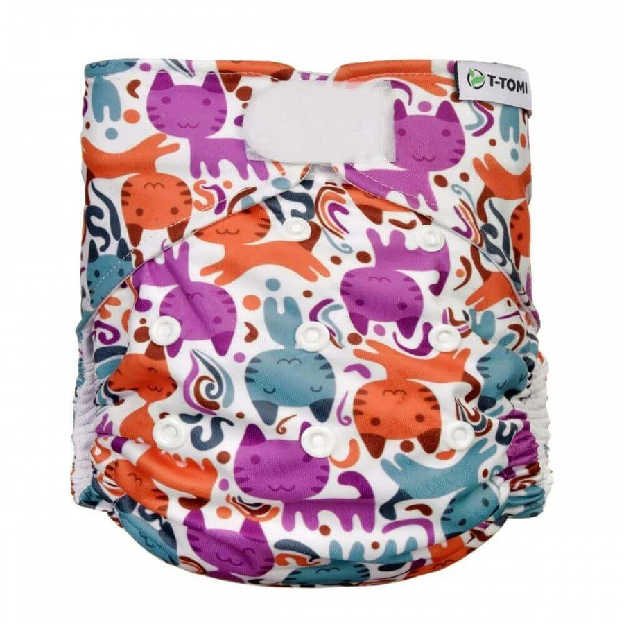 T-Tomi Pants Diaper AIO - Пеленальний комплект на липучках, маки, 3-15 кг: ціни та характеристики
