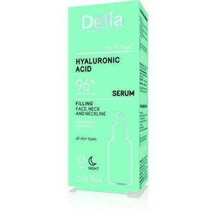 Сыворотка против морщин для лица, шеи и декольте Hyaluron Acid Filling, 30 мл, Delia Cosmetics
