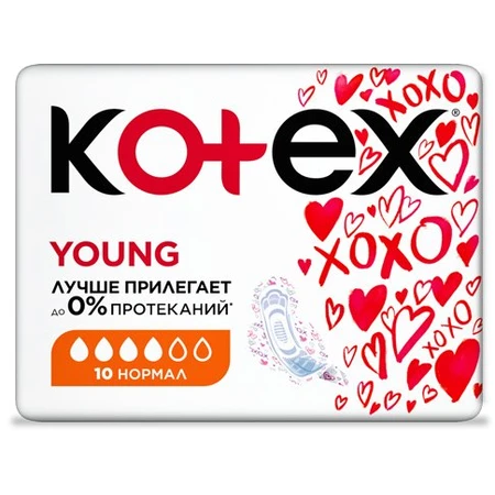 Прокладки гигиенические Kotex Young Normal №10: цены и характеристики