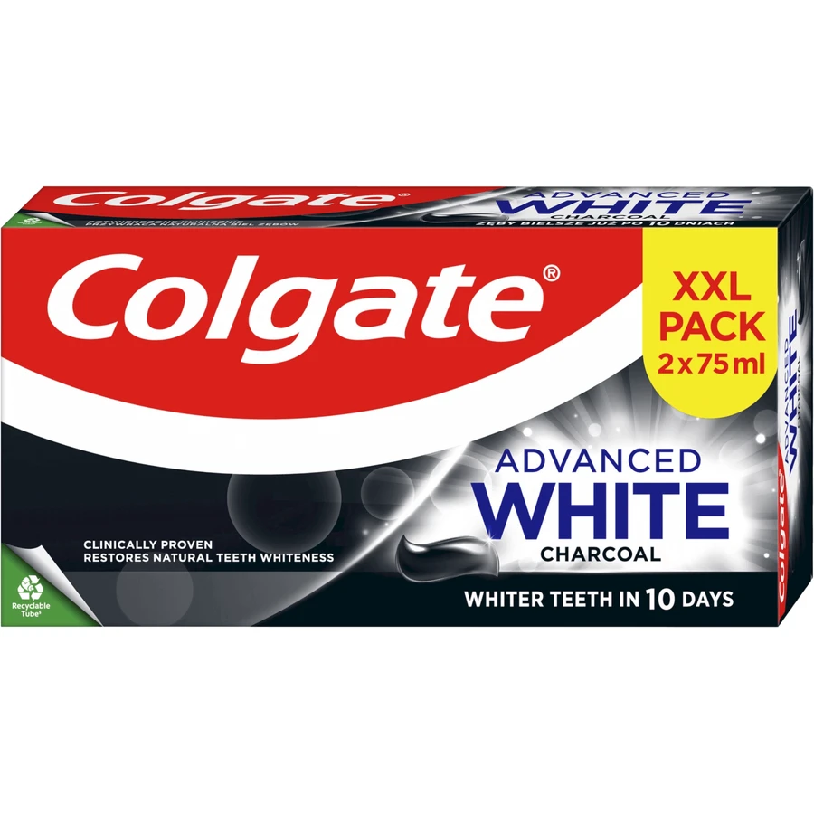 Зубная паста Colgate Advanced White Charcoal 2 x 75 мл: цены и характеристики