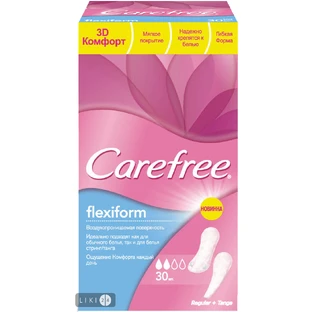 Прокладки щоденні Carefree Pantyliners Flexi Form breathable №30