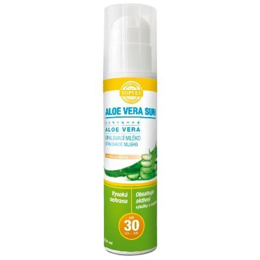 Topvet Солнцезащитный лосьон с алоэ вера SPF 30, 200 мл: цены и характеристики