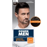 Joanna Power Men Color Cream 3в1 Краска для бороды и волос 02 Темно-коричневый, 30г