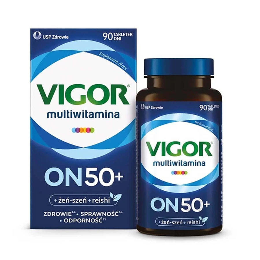 Vigor Multivitamin On 50+, 90 таблеток: ціни та характеристики