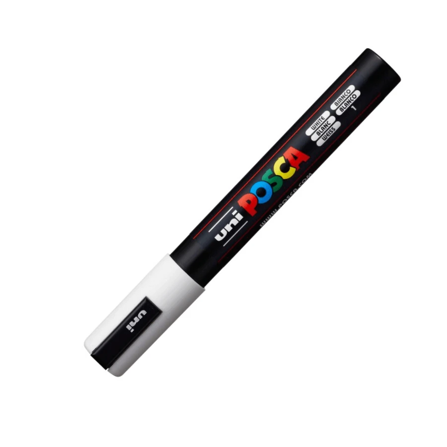 Маркер акриловий PC-5M Medium, білий 1, Posca: ціни та характеристики