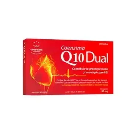 Коензим Q10 Дуал 60 мг Good Days Therapy Coenzyme Q10 Dual, 30 капсул: ціни та характеристики