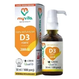 MyVita Natural D3 Forte, витамин D 2000 МЕ, капли, 50 мл