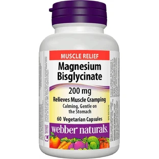 Магния бисглицинат 200 мг Webber Naturals Magnesium Bisglycinate, 60 капсул
