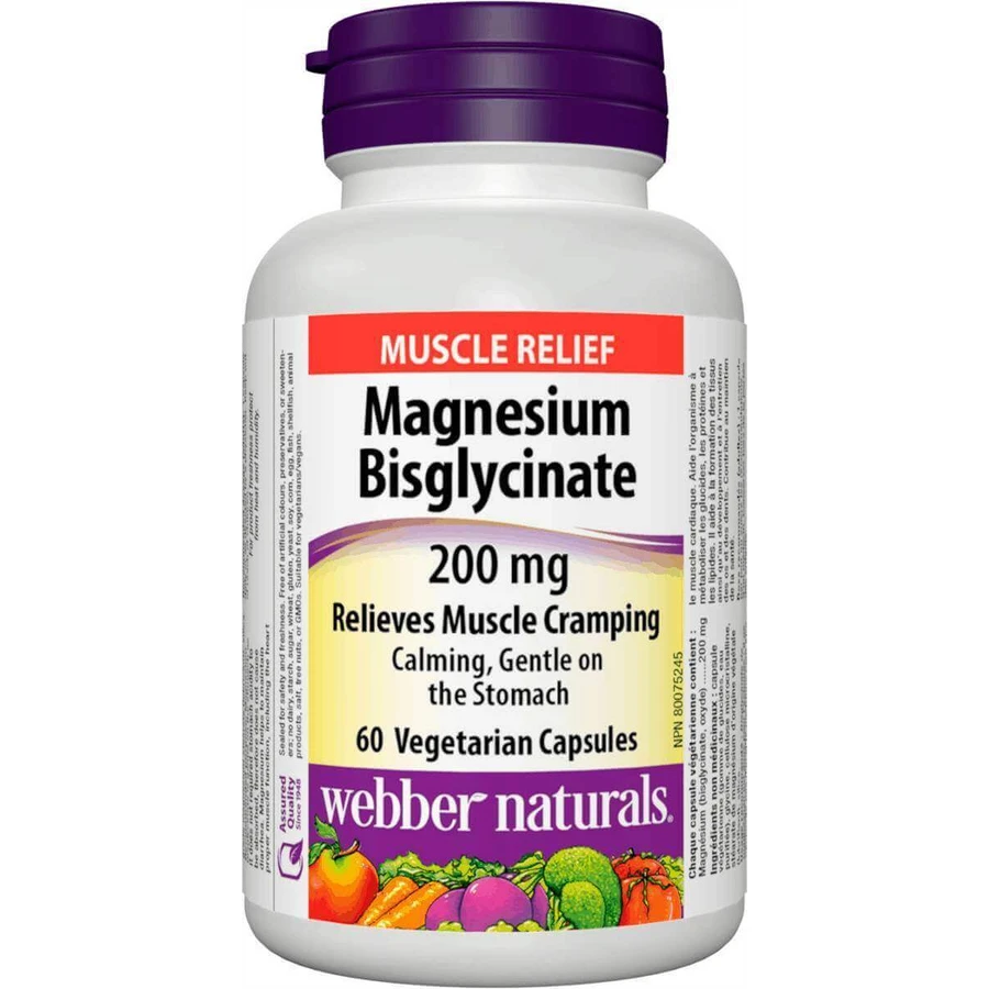 Магния бисглицинат 200 мг Webber Naturals Magnesium Bisglycinate, 60 капсул: цены и характеристики