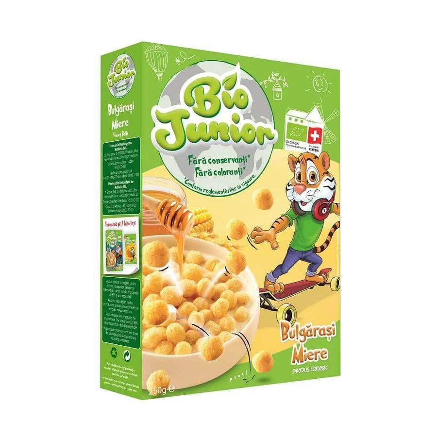 Пластівці з медом Bio Junior, 250 г, Nutrivita: ціни та характеристики