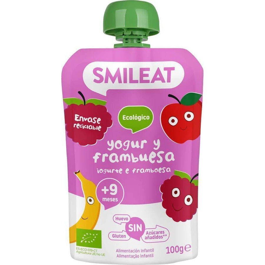 Smileat Органический йогурт с малиной 100 г: цены и характеристики