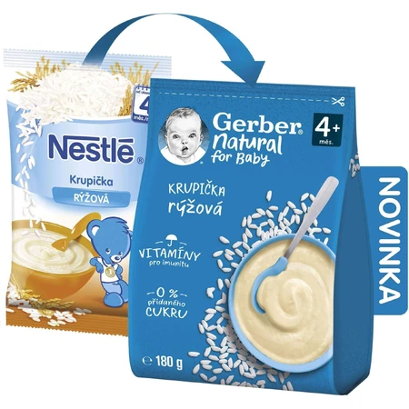 Gerber Натуральна рисова крупа 4м+ 180 г: ціни та характеристики