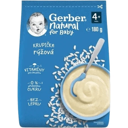 Gerber Натуральна рисова крупа 4м+ 180 г: ціни та характеристики