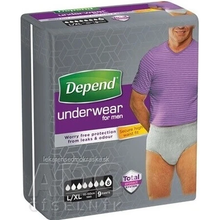 DEPEND SUPER L/XL для мужчин 1x9 шт, брюки-стрейч, обхват бедер 95-150 см: цены и характеристики