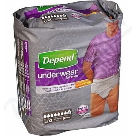 DEPEND SUPER L/XL для мужчин 1x9 шт, брюки-стрейч, обхват бедер 95-150 см: цены и характеристики