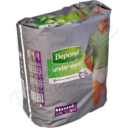 DEPEND SUPER L/XL для мужчин 1x9 шт, брюки-стрейч, обхват бедер 95-150 см: цены и характеристики