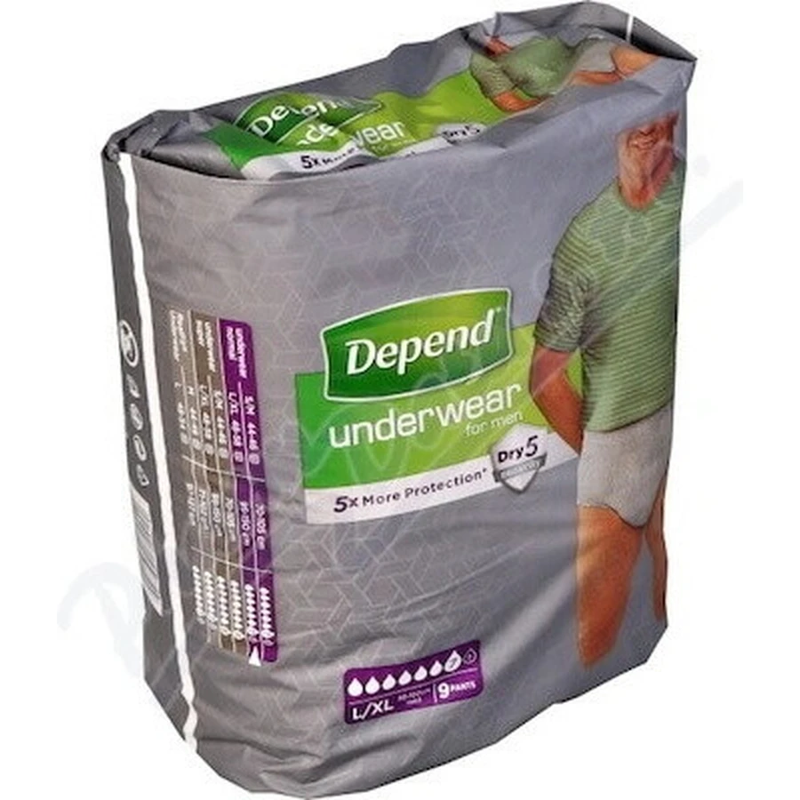 DEPEND SUPER L/XL для мужчин 1x9 шт, брюки-стрейч, обхват бедер 95-150 см: цены и характеристики